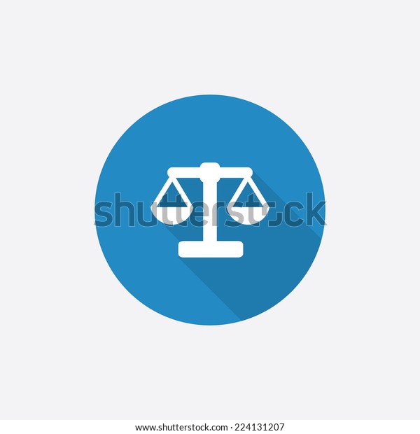 Scales Flat Blue Simple Icon Long Stock Vector (Royalty Free) 224131207