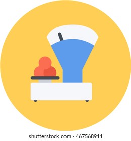 scales flat circle icon