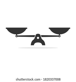 Scales, flat design isolated on white background, vector illustration