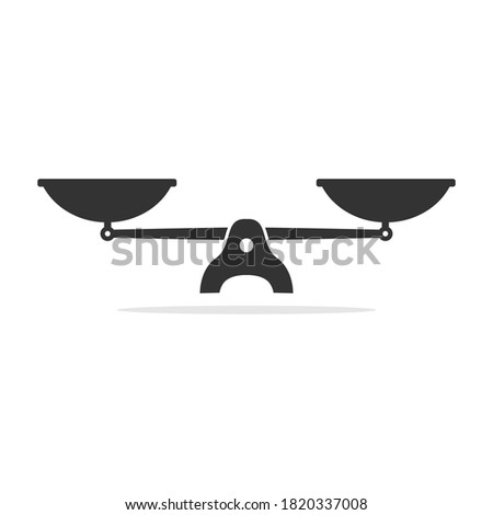 Scales, flat design isolated on white background, vector illustration