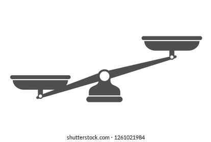 Escalas, Diseño plano, Libra, ilustración vectorial aislada en fondo blanco