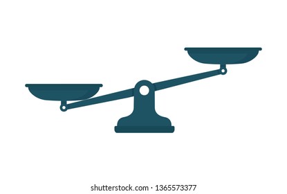 Scales, Flat design, vector illustration on white background