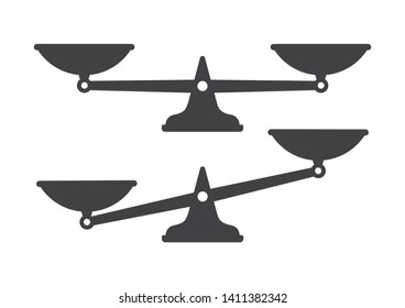 Scales, Flat design, vector illustration. Libra vector