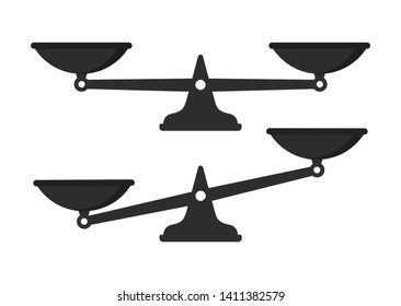 Scales, Flat design, vector illustration. Libra vector