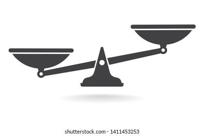 Scales, Flat design, vector illustration. Libra vector