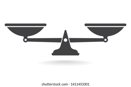 Scales, Flat design, vector illustration. Libra vector