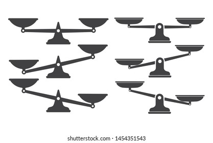 Scales, Flat design, vector illustration on white background