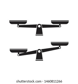 Scales, Flat design, vector illustration.