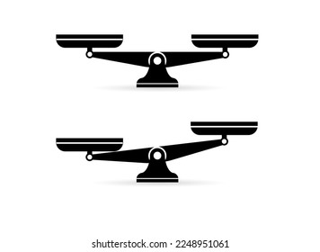 Scales, Flat design vector illustration.