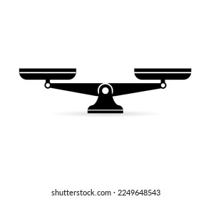 Scales, Flat design vector illustration.