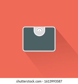
Scales flat icon. Vector illustration.