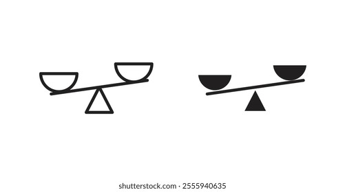 Scales flat simple vector symbols illustration.