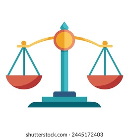 
Scales flat vector illustration on white background