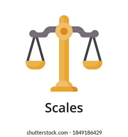 Scales flat vector illustration. Single object. Icon for design on white background