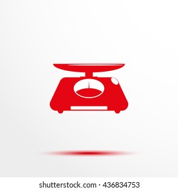 Scales for food. Vector icon.