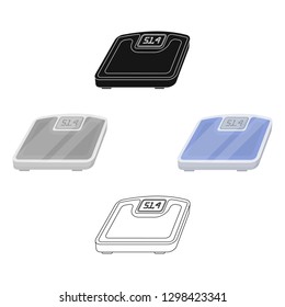 The scales in the gym for the weighing.Gym And Workout single icon in cartoon style vector symbol stock illustration.