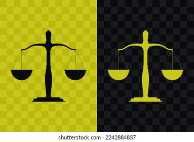 Scales, high quality vector silhouette icon. Scales icon silhouette isolated on dark and light transparent backgrounds, Scales symbol.