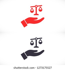 scales in his hand icon