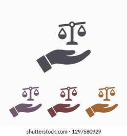 scales in his hand icon