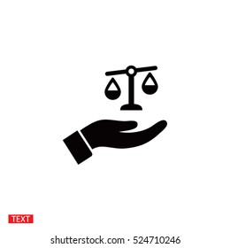 scales in his hand icon