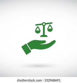 scales in his hand icon