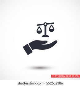scales in his hand icon