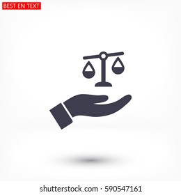 scales in his hand icon