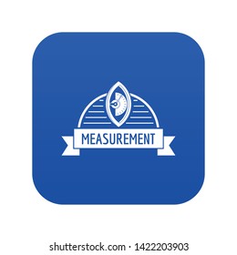 Scales icon blue vector isolated on white background
