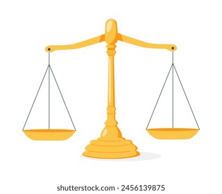 Scales icon. Bowls of scales in balance. Libra Weights