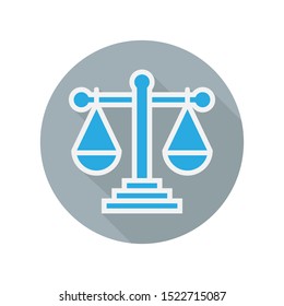 Scales icon design. Scales icon in modern flat style design. Balance icon. balance vector icon for web design isolated on grey background