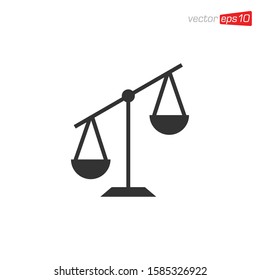 Scales Icon Design Vector Template