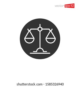 Scales Icon Design Vector Template