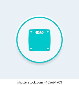 scales icon, diet, healthy lifestyle, fat loss, weight control, vector illustration