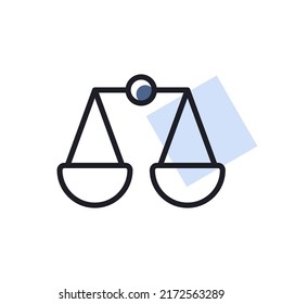 Icono de escalas. Señal de comercio electrónico. Símbolo gráfico para el diseño del sitio web, logotipo, aplicación, interfaz de usuario. Ilustración del vector, EPS10.