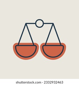 Icono de escalas. Señal de comercio electrónico. Símbolo gráfico para el diseño del sitio web, logotipo, aplicación, interfaz de usuario. Ilustración del vector, EPS10.
