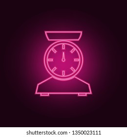 scales icon. Elements of measuring elements in neon style icons. Simple icon for websites, web design, mobile app, info graphics
