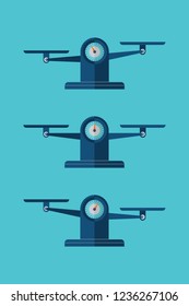 Scales icon. Empty scales, balance symbol. EPS10 vector illustration. Can be used for any project.