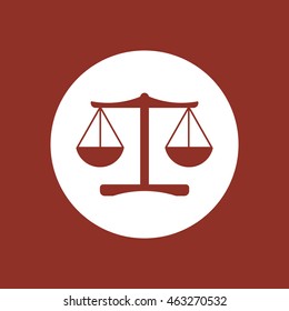  Scales  icon. Flat design.
