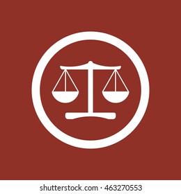  Scales  icon. Flat design.