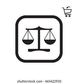  Scales  icon. Flat design.
