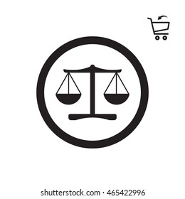  Scales  icon. Flat design.
