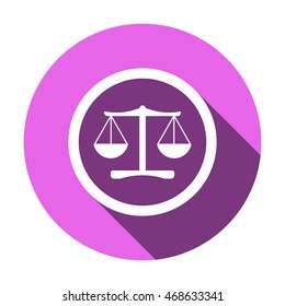  Scales  icon. Flat design.
