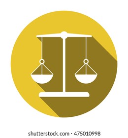 Scales  icon. Flat design.