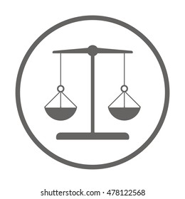 Scales  icon. Flat design.