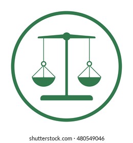  Scales  icon. Flat design.