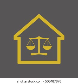  Scales  icon. Flat design.
