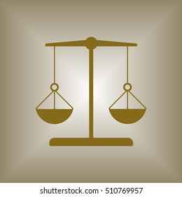  Scales  icon. Flat design.