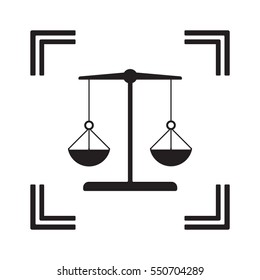  Scales  icon. Flat design.