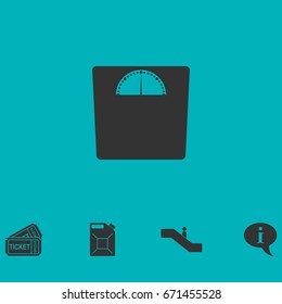 Scales icon flat. Simple vector symbol and bonus icon