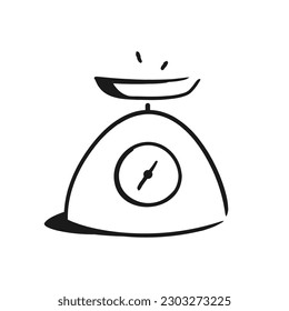 Scales icon in flat style. Scales vector illustration on white isolated background. Scale business concept. Vector EPS 10